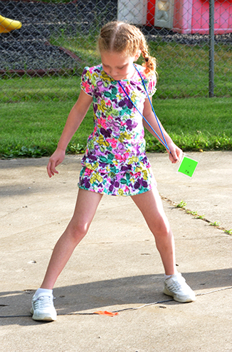 Child Walking a Line Path