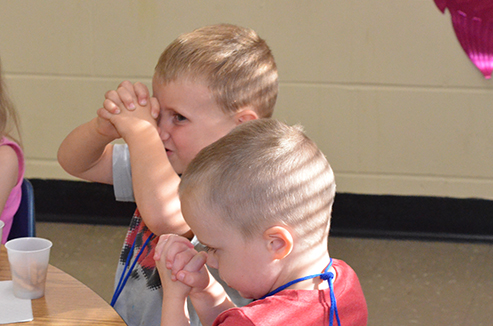 Children Praying Before Snack