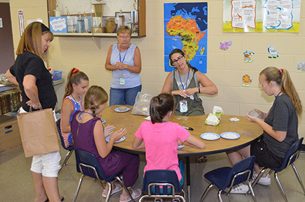 Children Working with Clay