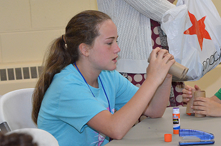 Child Working on Crafts