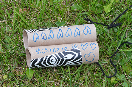 Binoculars in Grass