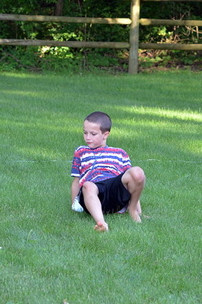 Child Walking Backwards on All Fours