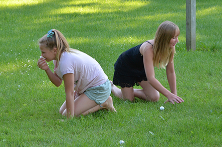 Children Searching for the Right Scented Cotton Ball