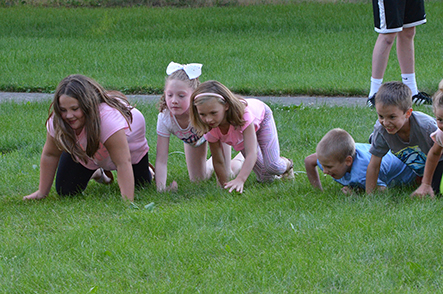 Children Searching for the Right Scented Cotton Ball