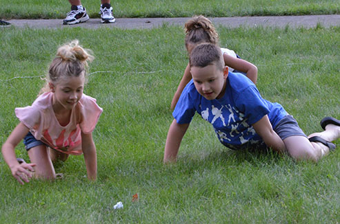 Children Searching for the Right Scented Cotton Ball