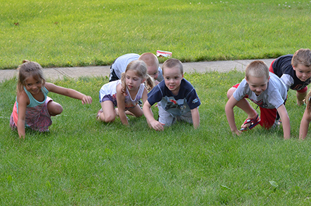 Children Searching for the Right Scented Cotton Ball