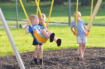 Children on Swings