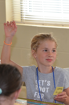 Child Raising Hand with Question